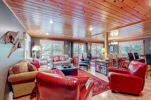TV, fireplace, table tennis