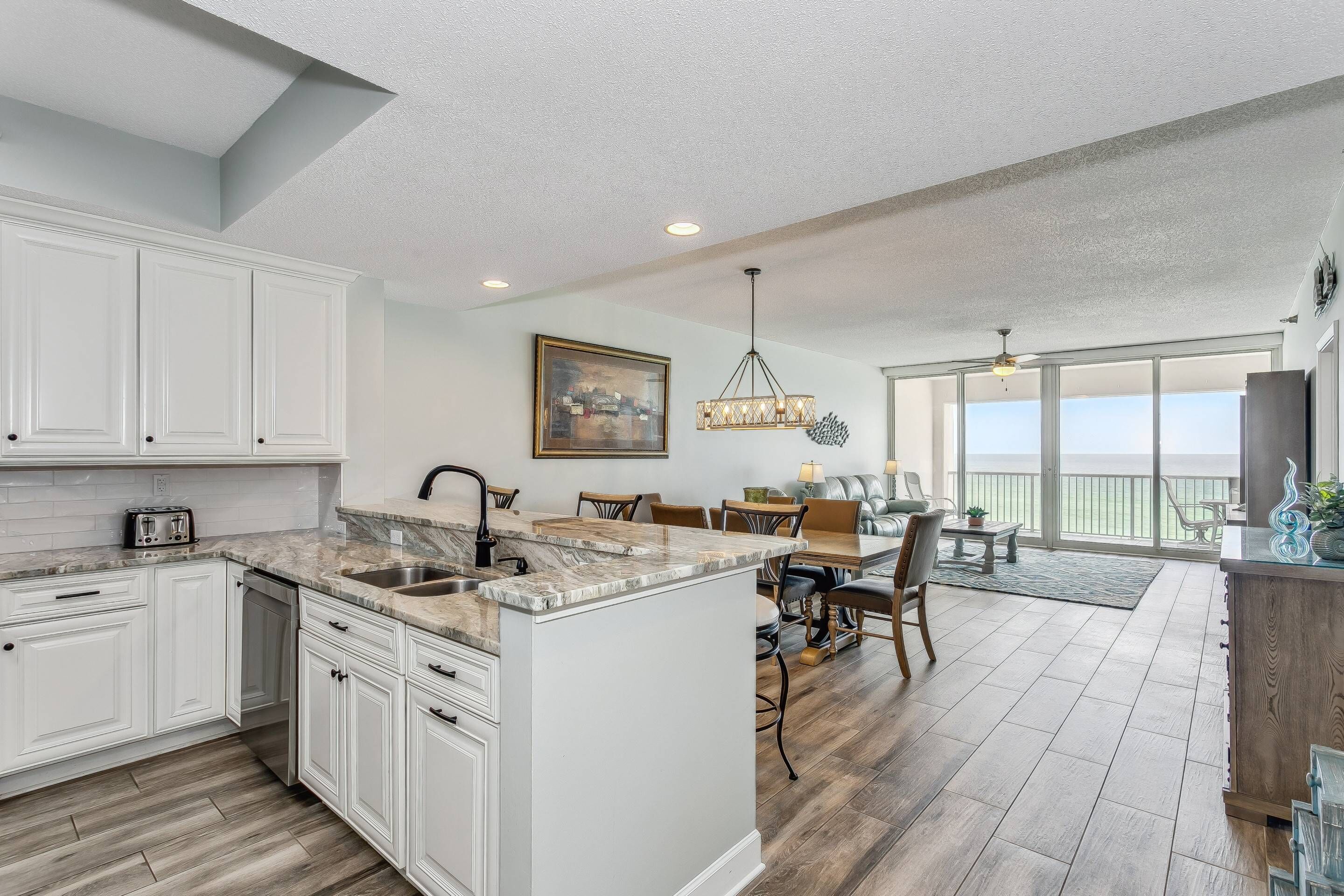 Fridge, microwave, dishwasher, toaster