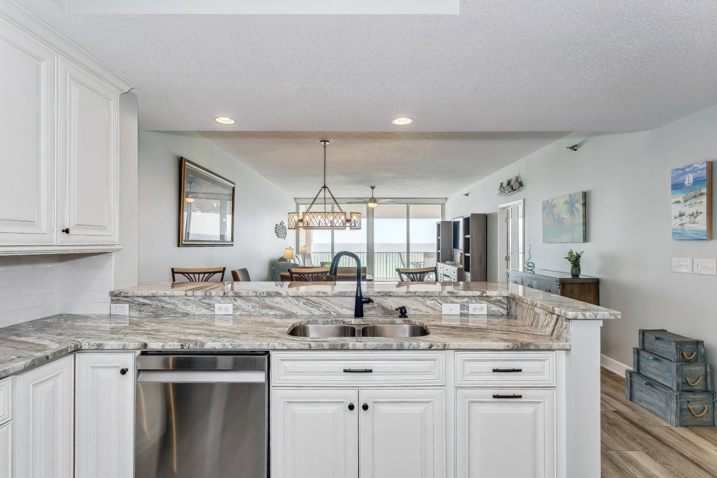 Fridge, microwave, dishwasher, toaster