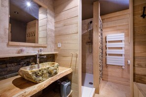 Shower, hair dryer
