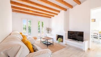 Télévision, cheminée