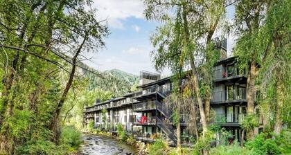 Chateau Roaring Fork Unit 7 | Deluxe Condo Overlooking the River, Four Blocks to Downtown Aspen