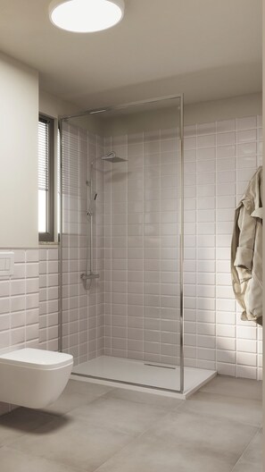 Apartment, 3 Bedrooms, Terrace, Garden View | Bathroom - Résidence Catalina (Saint-Florent)