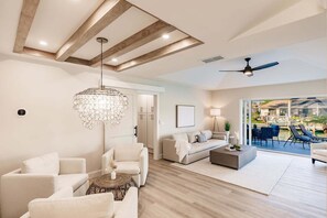 Flat-screen TV - Waterfront 4BR home with heated pool in Marco Island. (Marco Island)