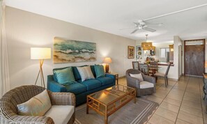 Smart TV, DVD player, books