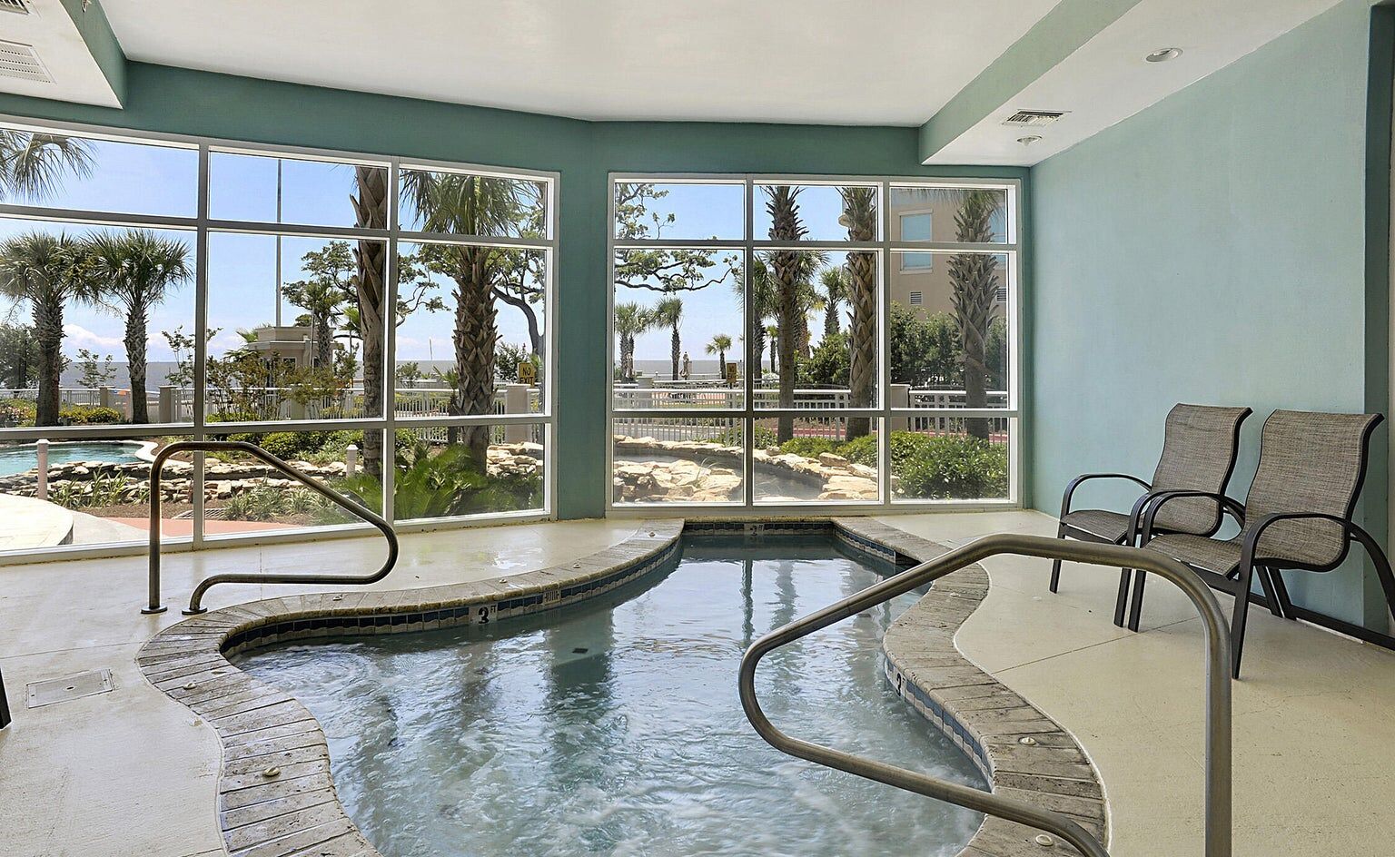 Indoor pool, a heated pool