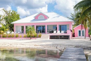 Exterior - Fantasea: Family Beach Villa on Bio Bay w/ Private Pool, Veranda Lounge + Dock (Cayman Kai)