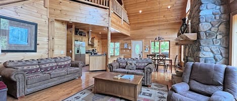 Televisión, chimenea