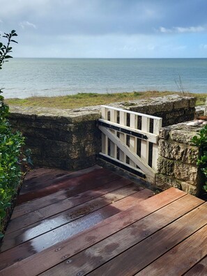 Terrace/patio - Sea view, close to beaches, 5 adults 1 child (Arzon)