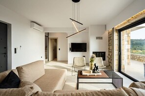 TV, fireplace, offices