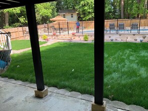 Property grounds - Garner paradise w/fenced,private pool, hot tub, and firepit. (Garner)