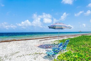 Sun loungers, beach towels