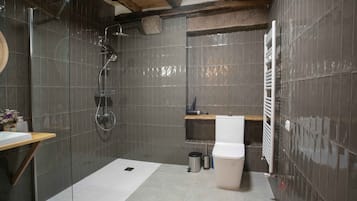 Economy Room | Bathroom | Shower, hair dryer, towels