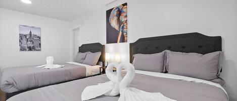 2 bedrooms, iron/ironing board, WiFi, bed sheets