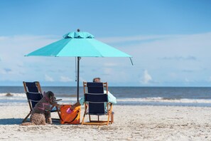 Vlak bij het strand
