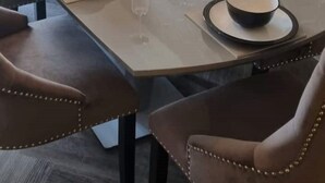 A dining table set with plates, bowls, glasses, and cutlery. - blackpools (Thornton Cleveleys, Blackpool)