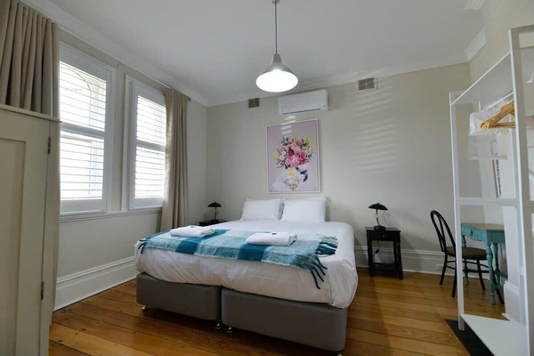 1 bedroom, desk, iron/ironing board, travel cot