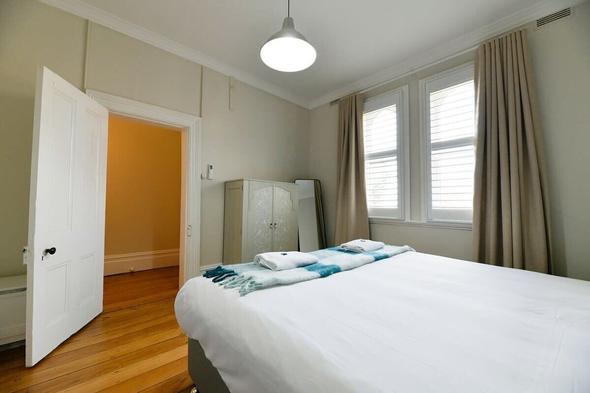 1 bedroom, desk, iron/ironing board, travel cot