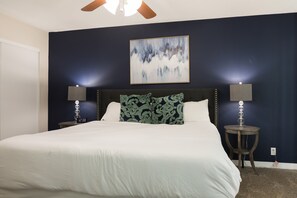 4 bedrooms, iron/ironing board, travel cot, WiFi