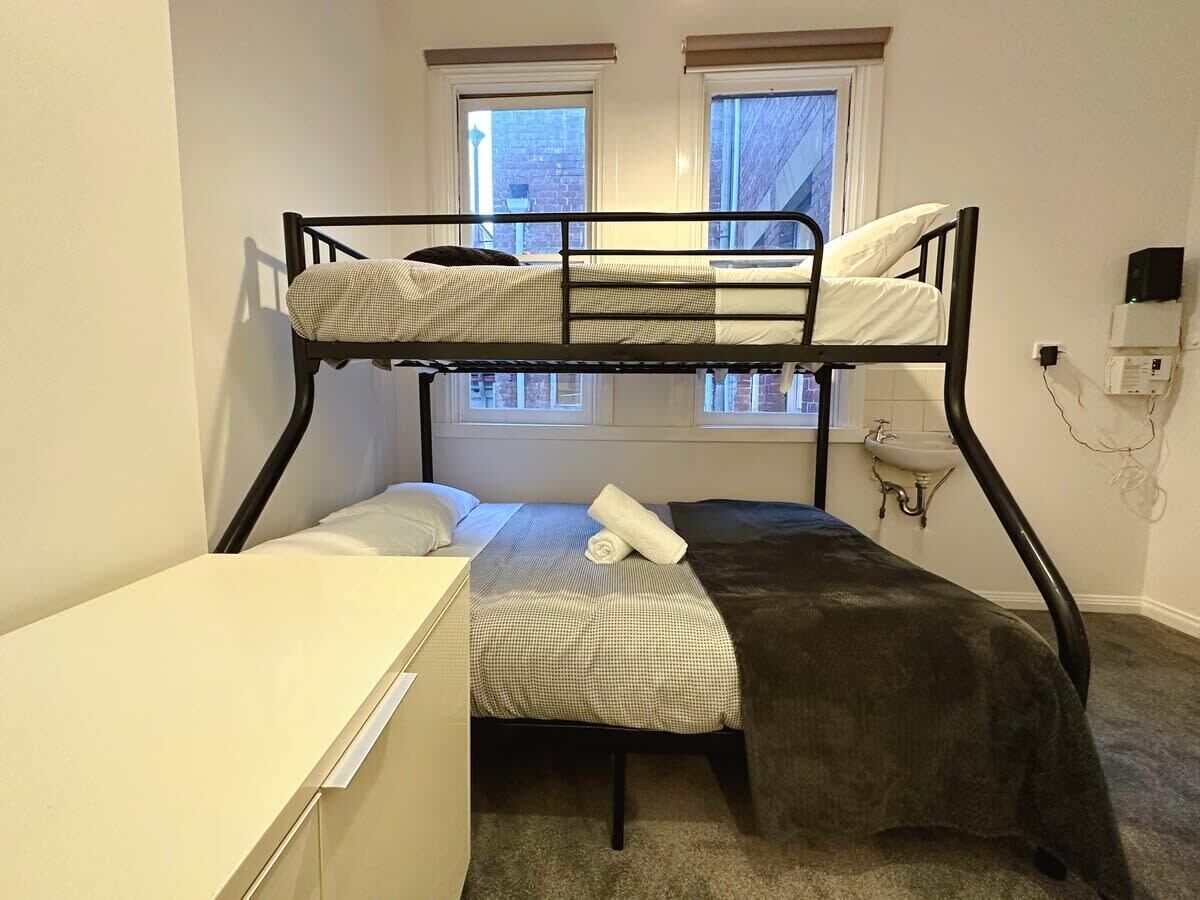 2 bedrooms, iron/ironing board, travel crib, WiFi