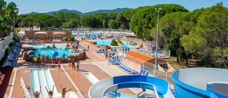 Piscine extérieure, piscine chauffée