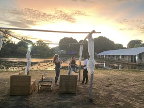 Lunch, dinner, brunch served; Italian cuisine, beach views 