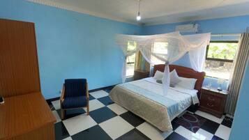 Desk, laptop workspace, blackout curtains, soundproofing