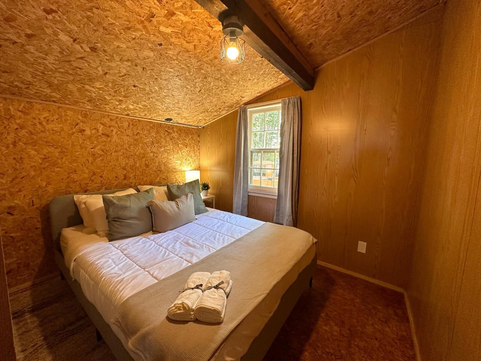 Blackout curtains, iron/ironing board, WiFi, bed sheets
