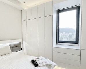 1 غرفة نوم ومكواة/لوح كي وواي فاي وملاءات أسرّة