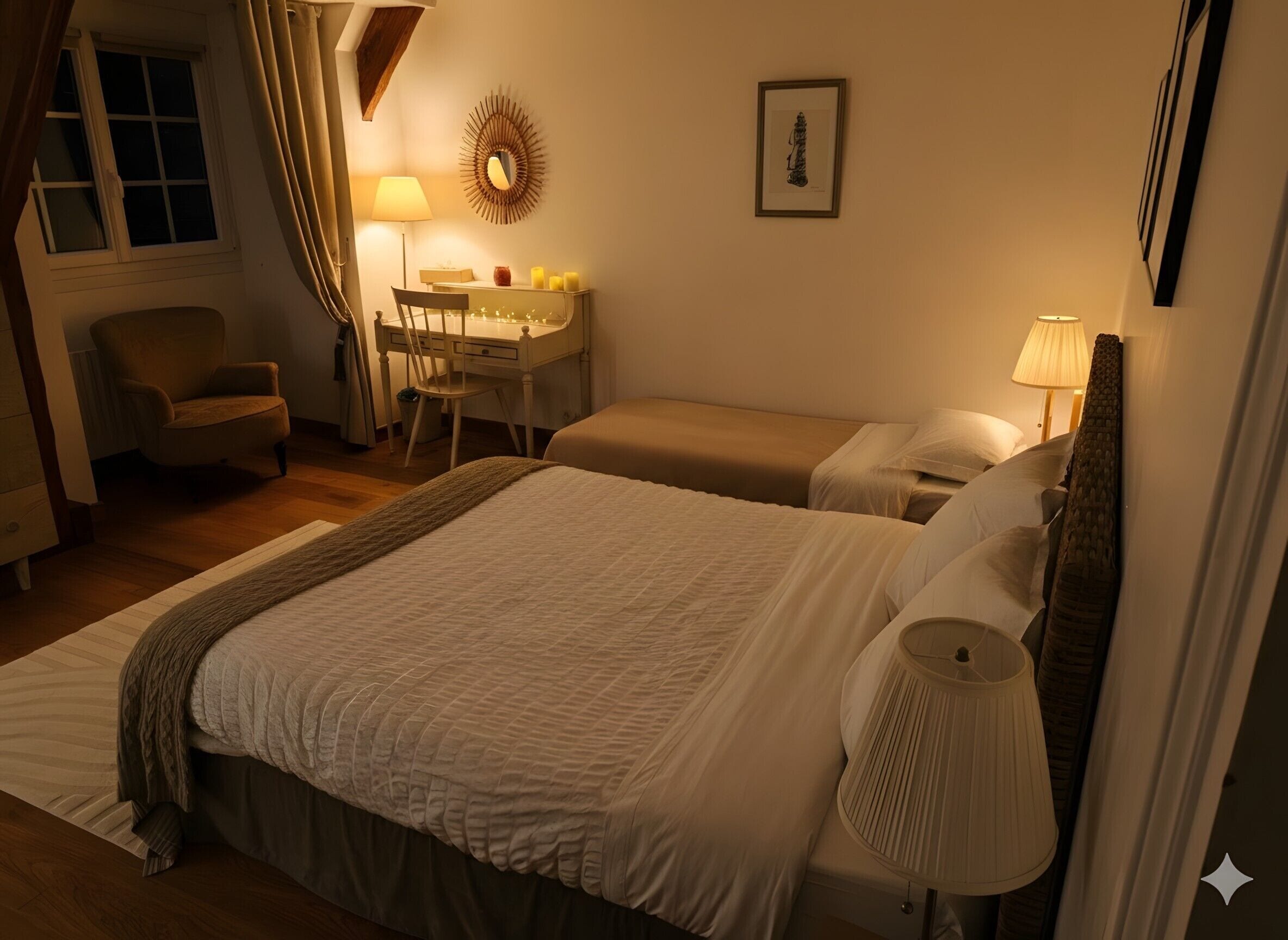 Philippe's Room | Premium bedding, individually decorated, individually furnished, desk