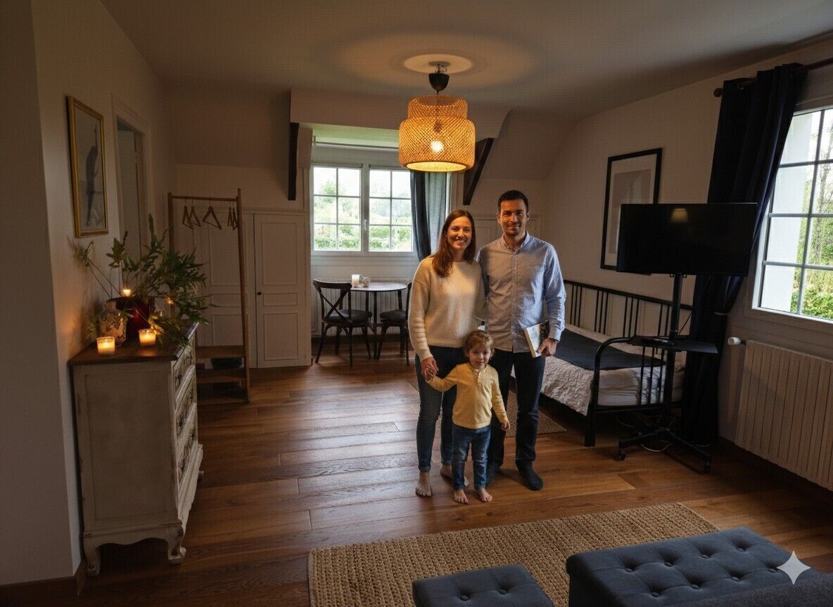 Saultchevreuil Room | Premium bedding, individually decorated, individually furnished, desk