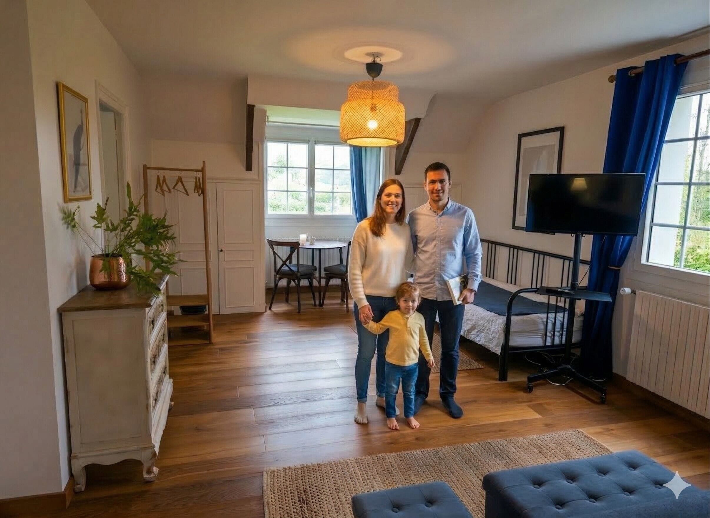 Saultchevreuil Room | Premium bedding, individually decorated, individually furnished, desk