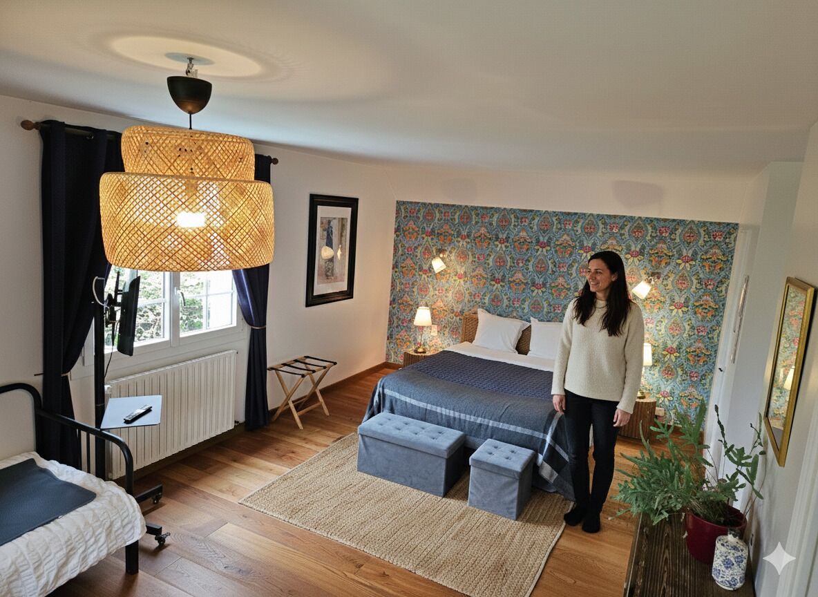 Saultchevreuil Room | Premium bedding, individually decorated, individually furnished, desk