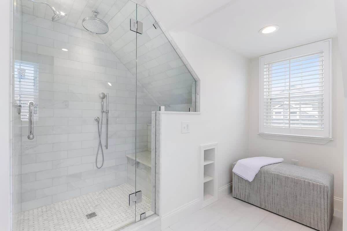 Shower, hair dryer