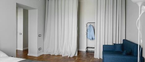 2 bedrooms, desk, soundproofing, iron/ironing board