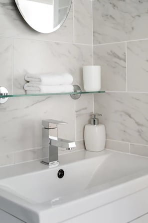 Towels, soap, toilet paper