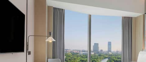 Kamer, 2 tweepersoonsbedden, uitzicht op park | Kameruitzicht