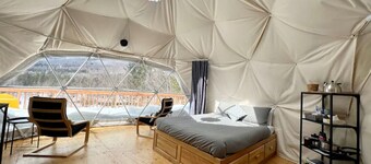 Dome # 1 with view to the mountains