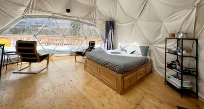 Dome # 1 with view to the mountains