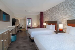 Studio suite, 2 queensize bedden | Woonruimte