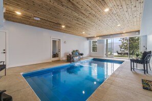 Indoor pool, a heated pool
