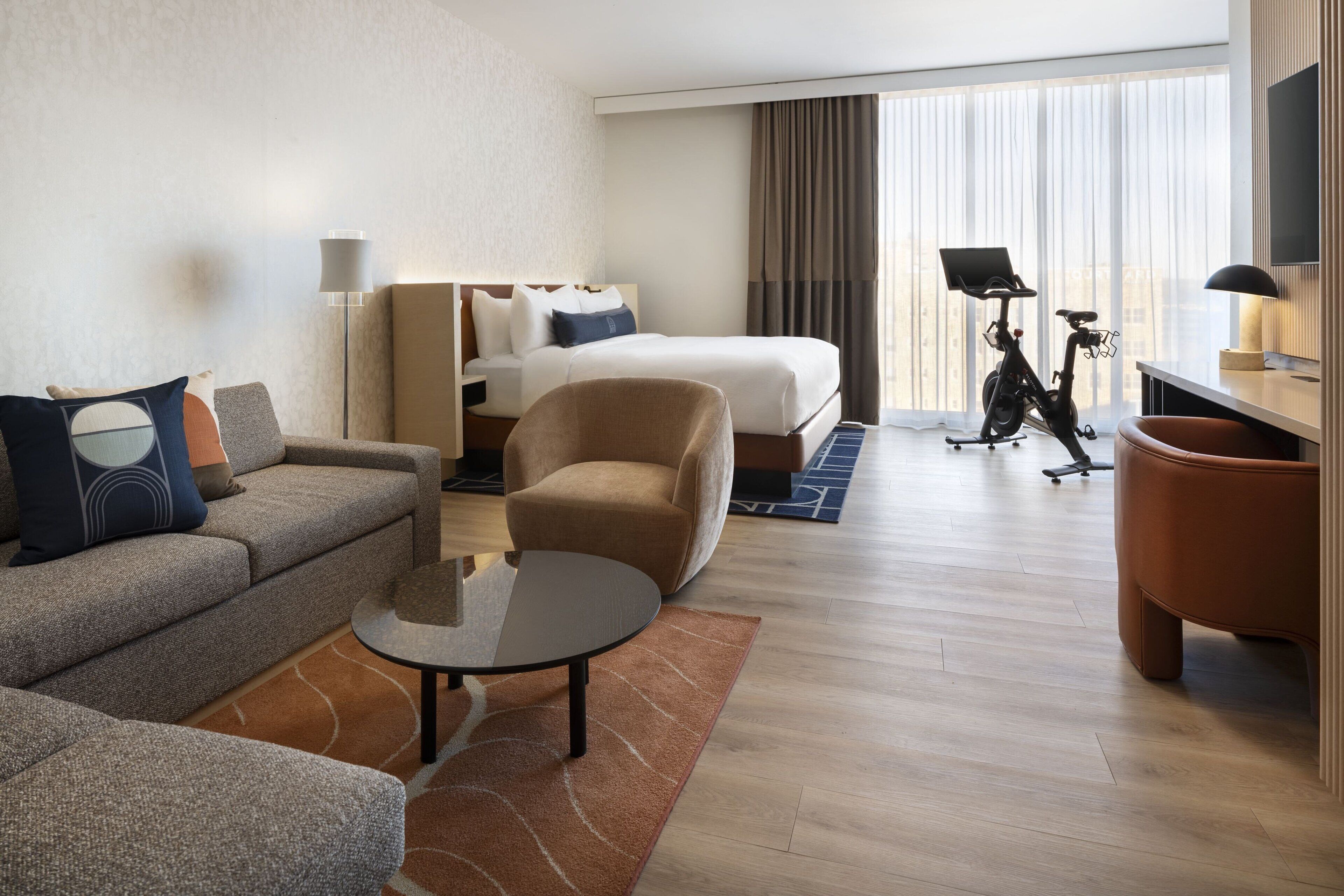 Junior Suite, 1 King Bed, City View | In-room safe, desk, laptop workspace, iron/ironing board