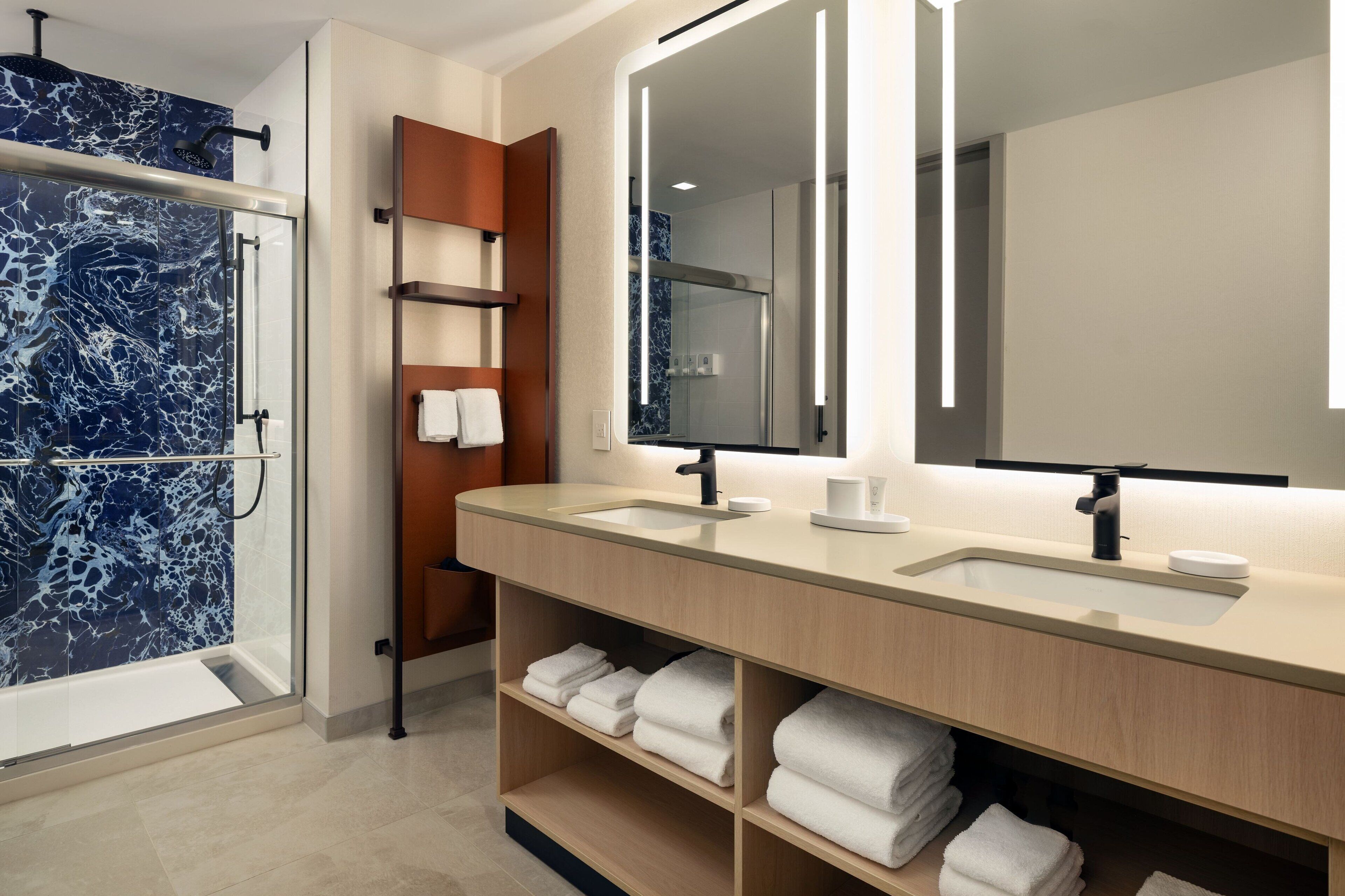 Free toiletries, hair dryer, towels, soap