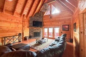 Smart TV, fireplace, table football