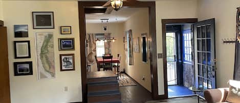 Smart TV, fireplace, video-game console, music library