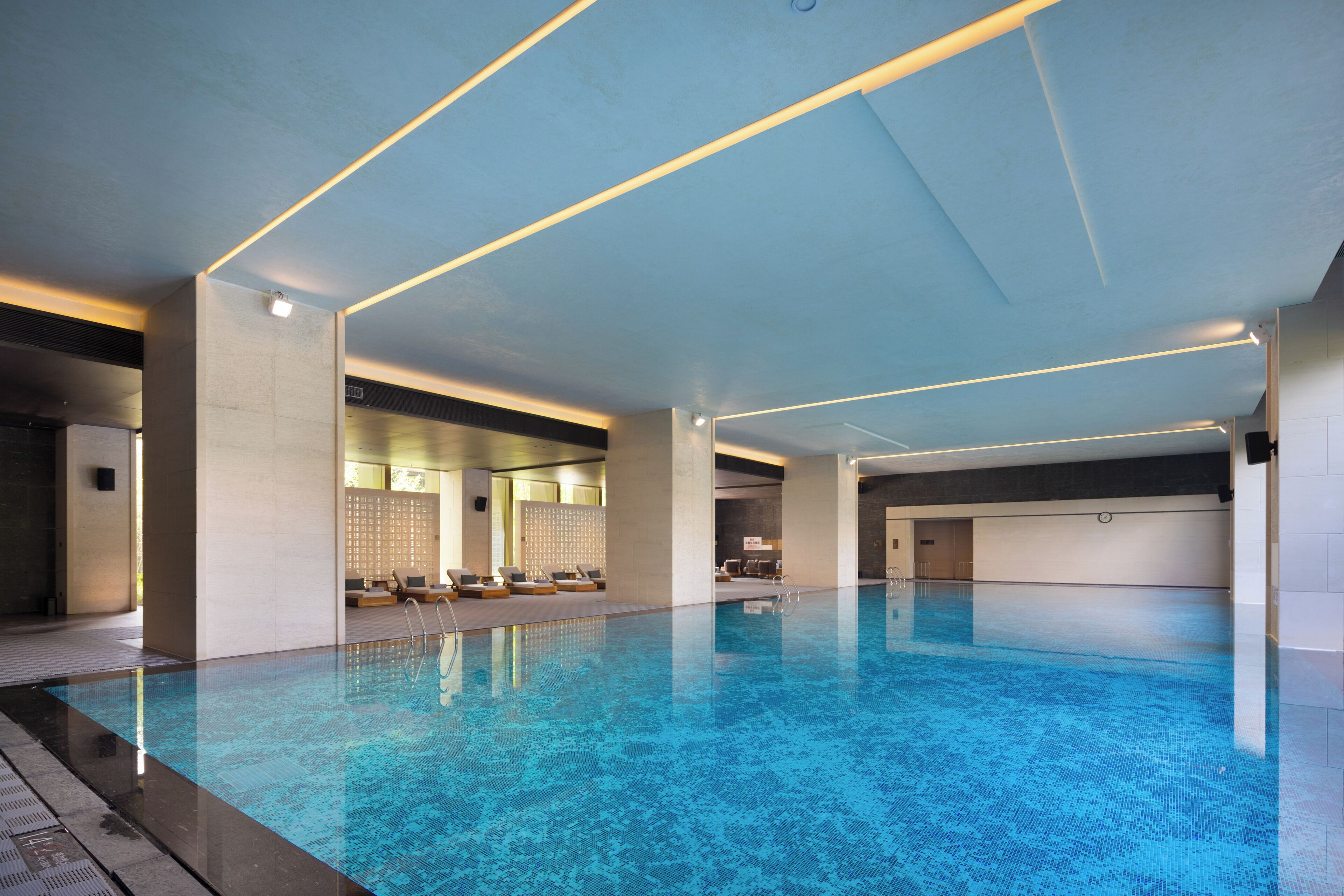 Indoor pool, open 6:00 AM to 11:00 PM, lifeguards on site