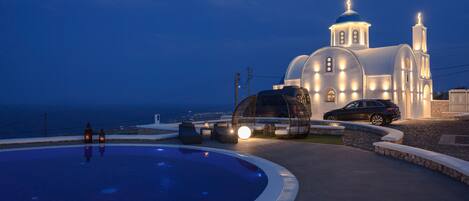 Alberca al aire libre por temporada