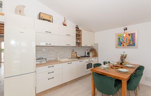 Fridge, oven, stovetop, dishwasher