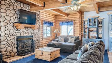 Télévision, cheminée