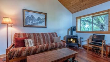Smart-TV, Kamin, Bücher, Arbeitsbereiche